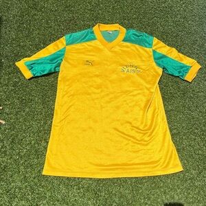 VTG 70’s PUMA Yellow & Green Soccer Jersey